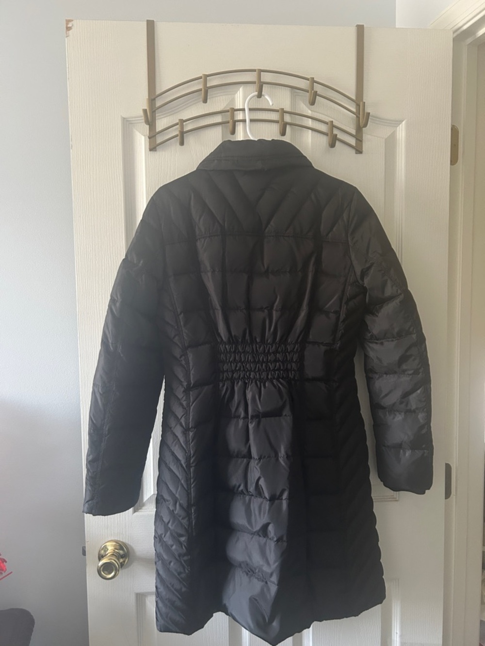 MICHAEL Michael Kors Black Quilted Long Puffer Coat - Picture 5 of 5